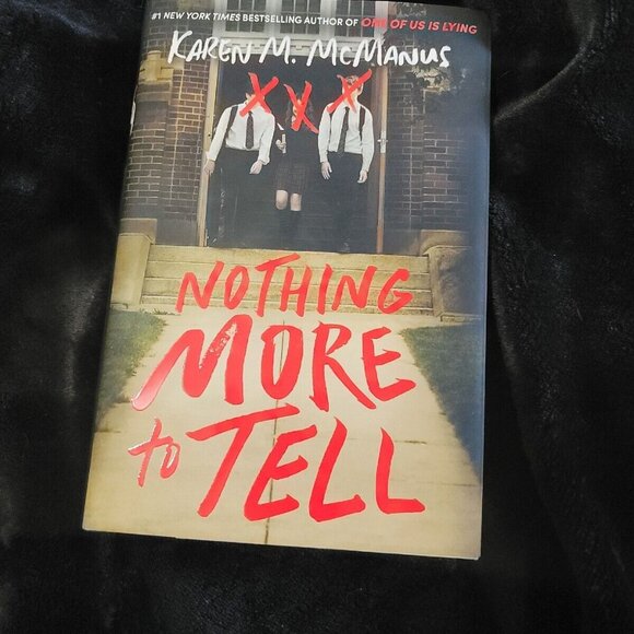 Nothing More to Tell book by Karen M. McManus, Red Painted Edges, First Edition - Picture 2 of 5